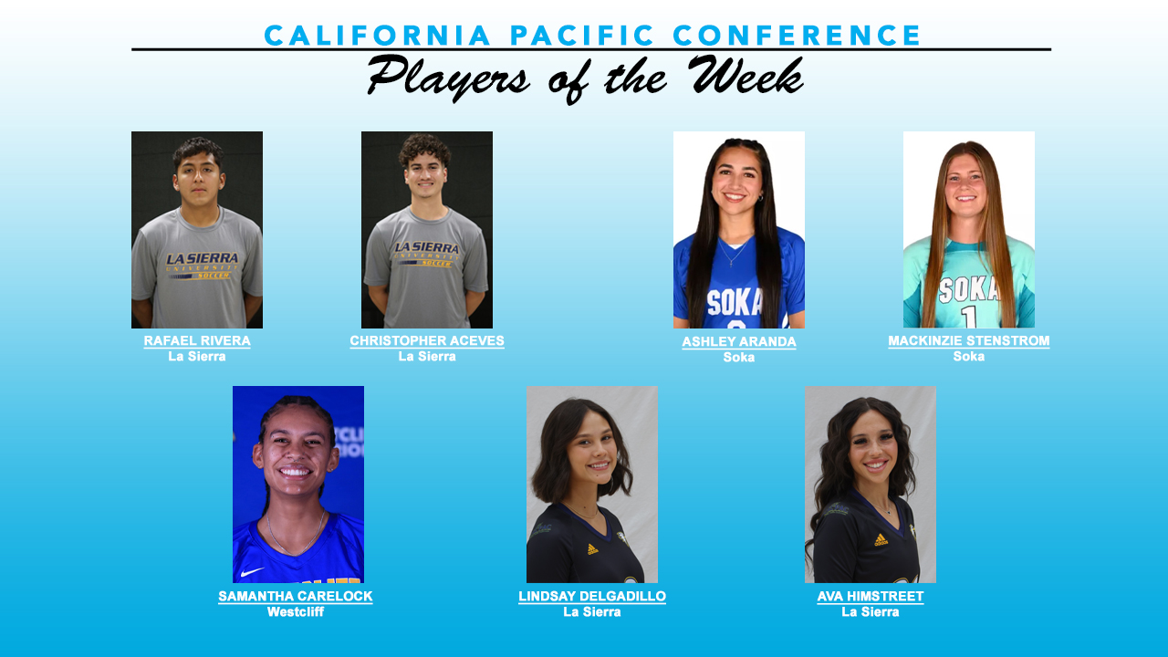Cal Pac Announces First Players of the Week for 2024-25